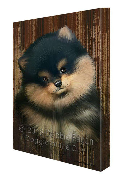 Rustic Pomeranian Dog Canvas Print Wall Art Décor CVS70352