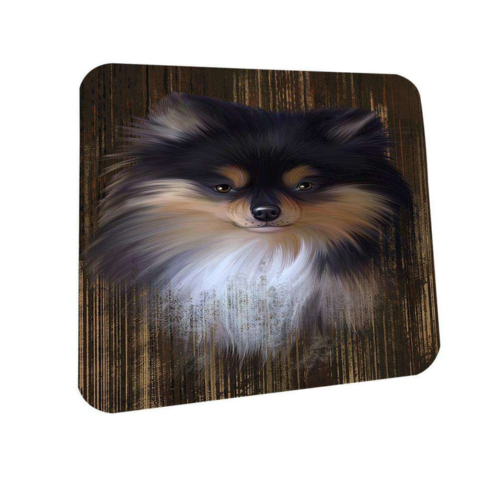 Rustic Pomeranian Dog Coasters Set of 4 CST50408