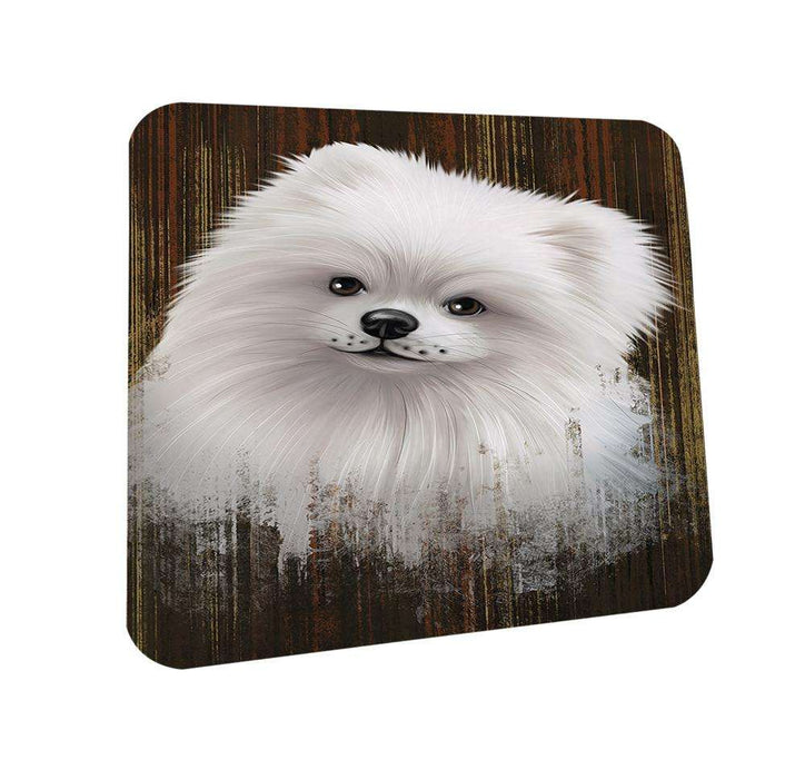 Rustic Pomeranian Dog Coasters Set of 4 CST50411