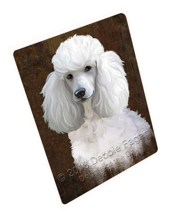 Rustic Poodle Dog Large Refrigerator / Dishwasher Magnet RMAG87672