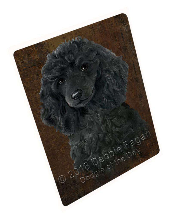 Rustic Poodle Dog Large Refrigerator / Dishwasher Magnet RMAG87690