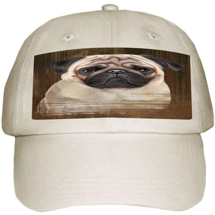 Rustic Pug Dog Ball Hat Cap HAT55113