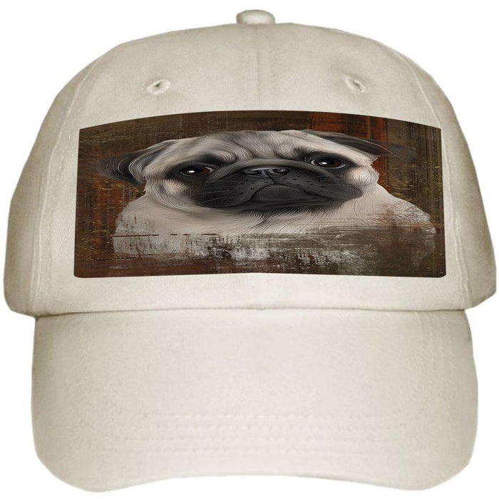 Rustic Pug Dog Ball Hat Cap HAT55119