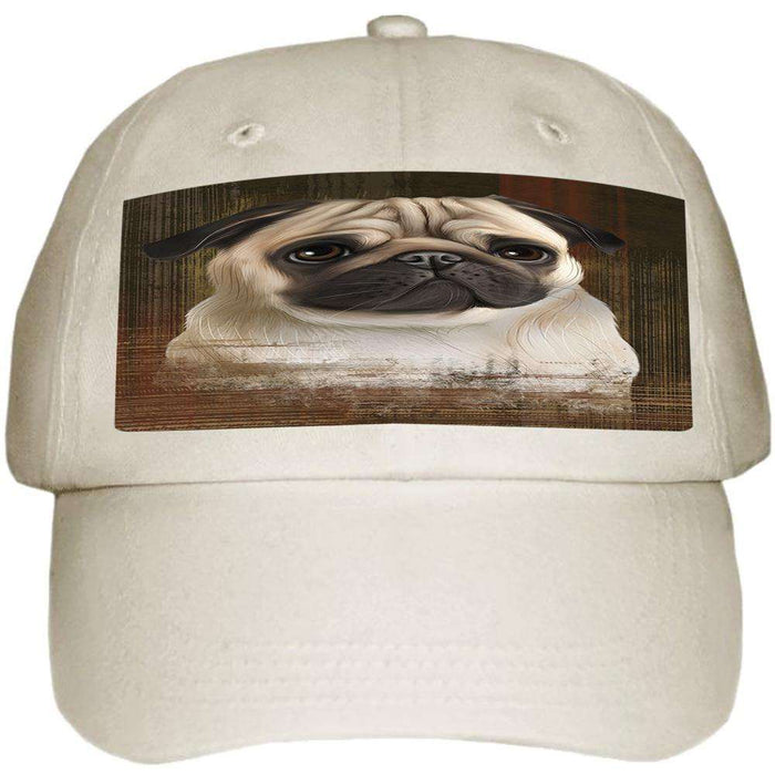 Rustic Pug Dog Ball Hat Cap HAT55122
