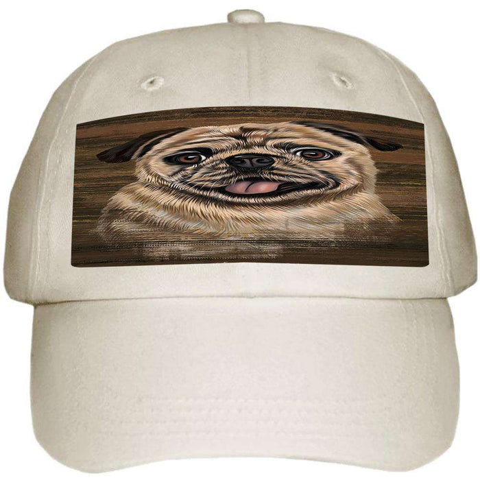 Rustic Pug Dog Ball Hat Cap HAT55125