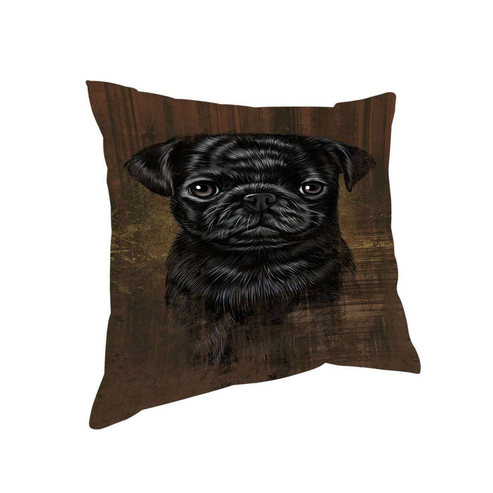 Rustic Pug Dog Pillow PIL49068