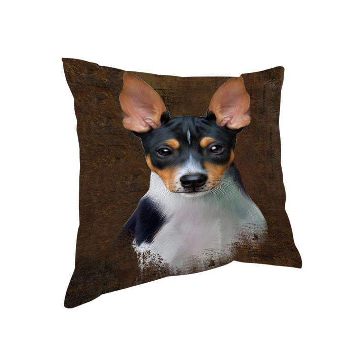 Rustic Rat Terrier Dog Pillow PIL74504