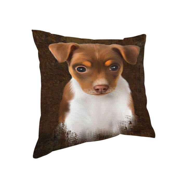 Rustic Rat Terrier Dog Pillow PIL74508