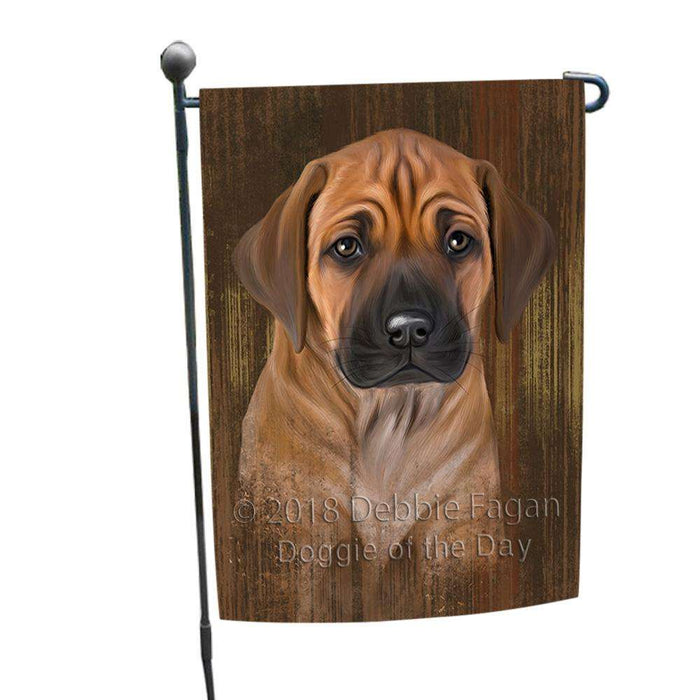 Rustic Rhodesian Ridgeback Dog Garden Flag GFLG50348