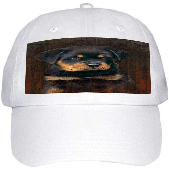 Rustic Rottweiler Dog Ball Hat Cap HAT48510