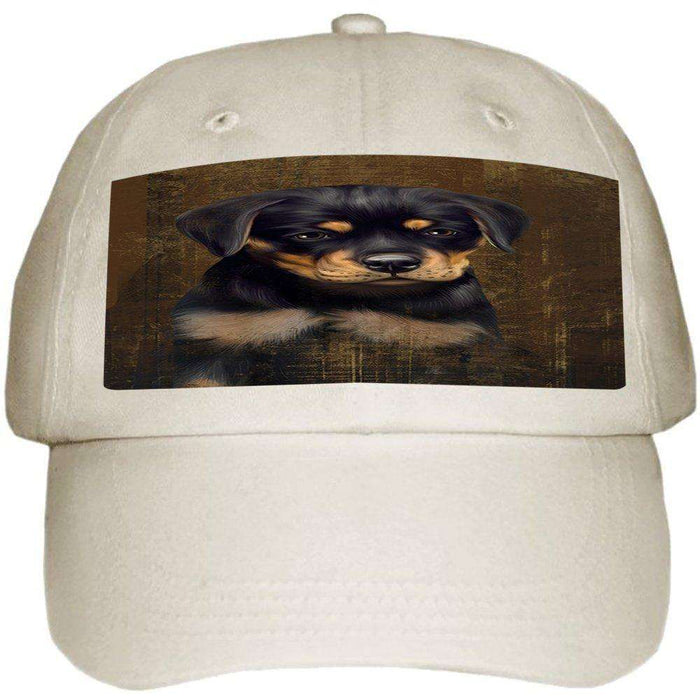 Rustic Rottweiler Dog Ball Hat Cap HAT48519