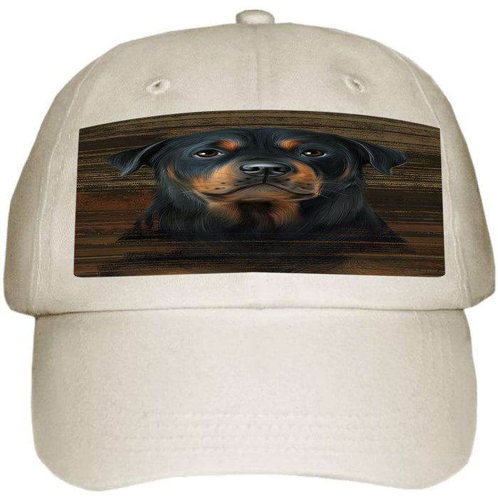 Rustic Rottweiler Dog Ball Hat Cap HAT55533