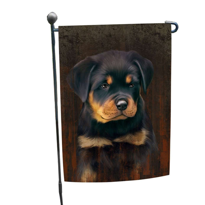 Rustic Rottweiler Dog Garden Flag GFLG48151