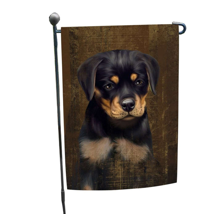 Rustic Rottweiler Dog Garden Flag GFLG48154