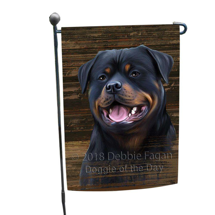 Rustic Rottweiler Dog Garden Flag GFLG50351