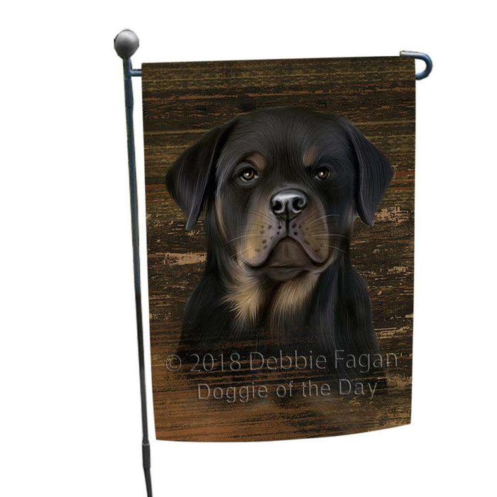 Rustic Rottweiler Dog Garden Flag GFLG50478