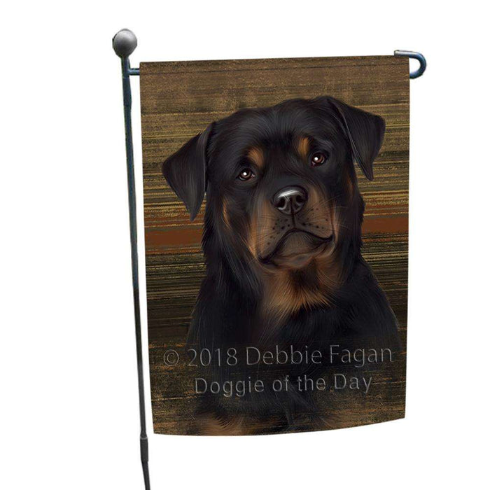 Rustic Rottweiler Dog Garden Flag GFLG50479