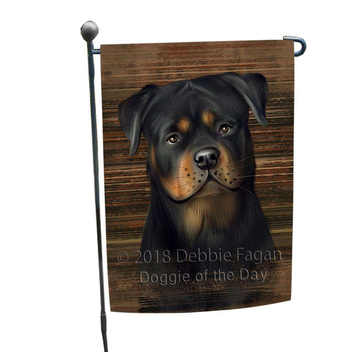 Rustic Rottweiler Dog Garden Flag GFLG50480