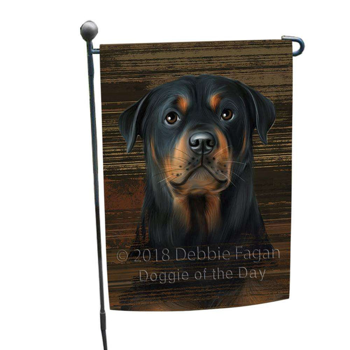 Rustic Rottweiler Dog Garden Flag GFLG50481