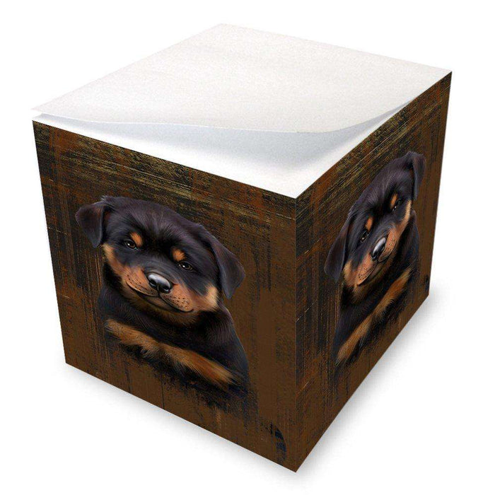 Rustic Rottweiler Dog Note Cube NOC48258