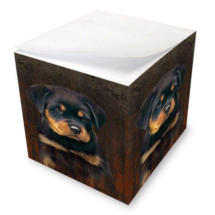 Rustic Rottweiler Dog Note Cube NOC48259