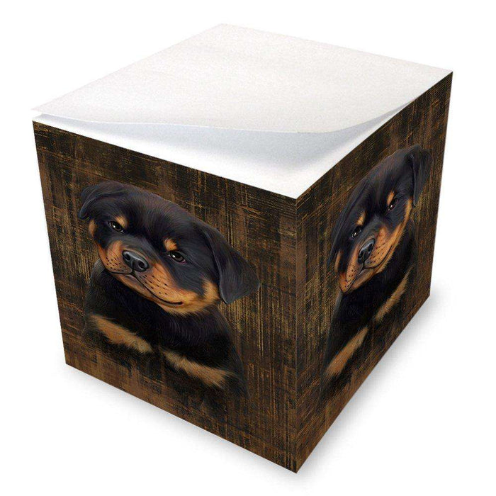 Rustic Rottweiler Dog Note Cube NOC48260