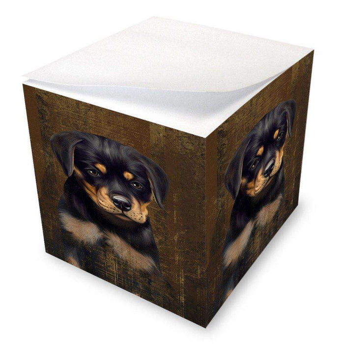 Rustic Rottweiler Dog Note Cube NOC48262