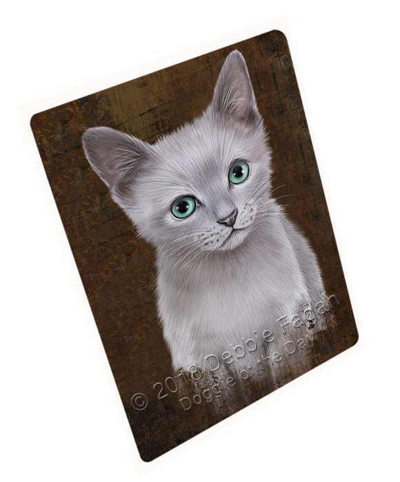 Rustic Russian Blue Cat Cutting Board C67866