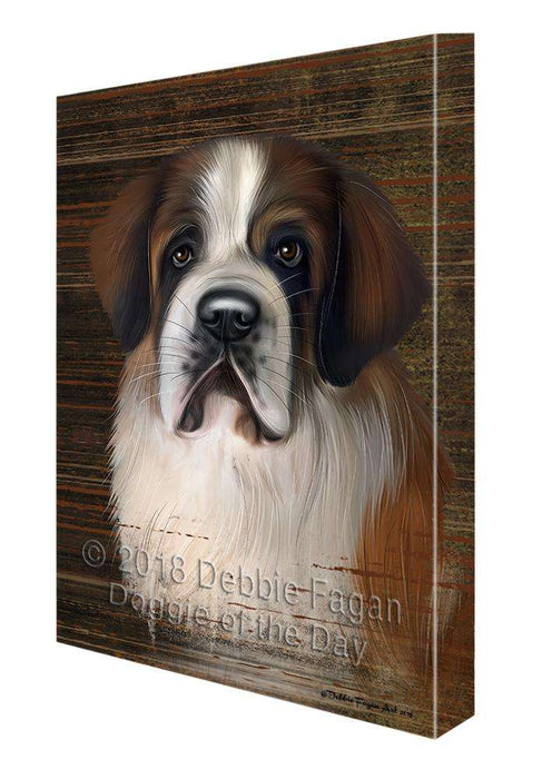 Rustic Saint Bernard Dog Canvas Print Wall Art Décor CVS70460