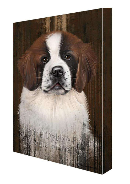 Rustic Saint Bernard Dog Canvas Print Wall Art Décor CVS70469