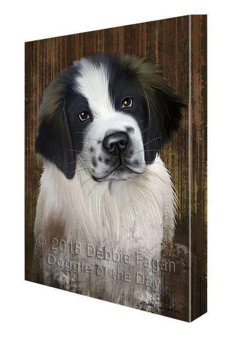 Rustic Saint Bernard Dog Canvas Print Wall Art Décor CVS70478