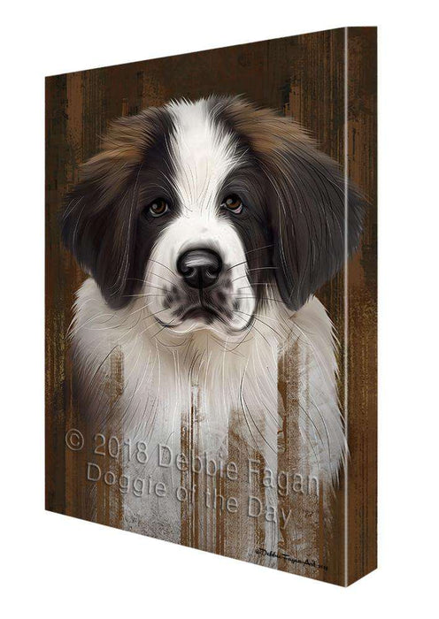 Rustic Saint Bernard Dog Canvas Print Wall Art Décor CVS70487