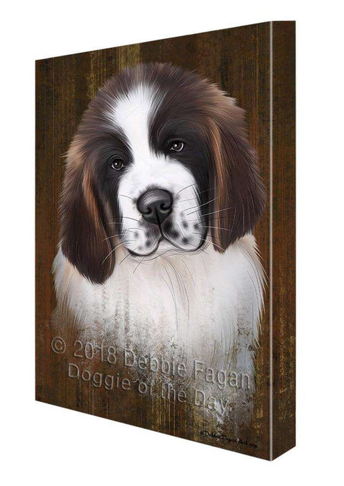 Rustic Saint Bernard Dog Canvas Print Wall Art Décor CVS70496