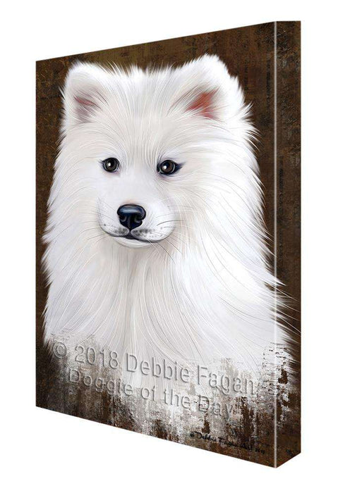 Rustic Samoyed Dog Canvas Print Wall Art Décor CVS108134