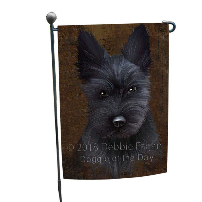 Rustic Scottish Terrier Dog Garden Flag GFLG54540