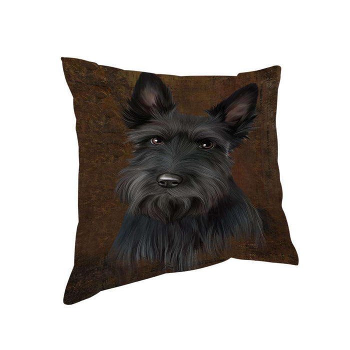 Rustic Scottish Terrier Dog Pillow PIL74532