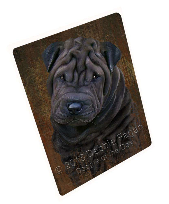 Rustic Shar Pei Dog Blanket BLNKT70428