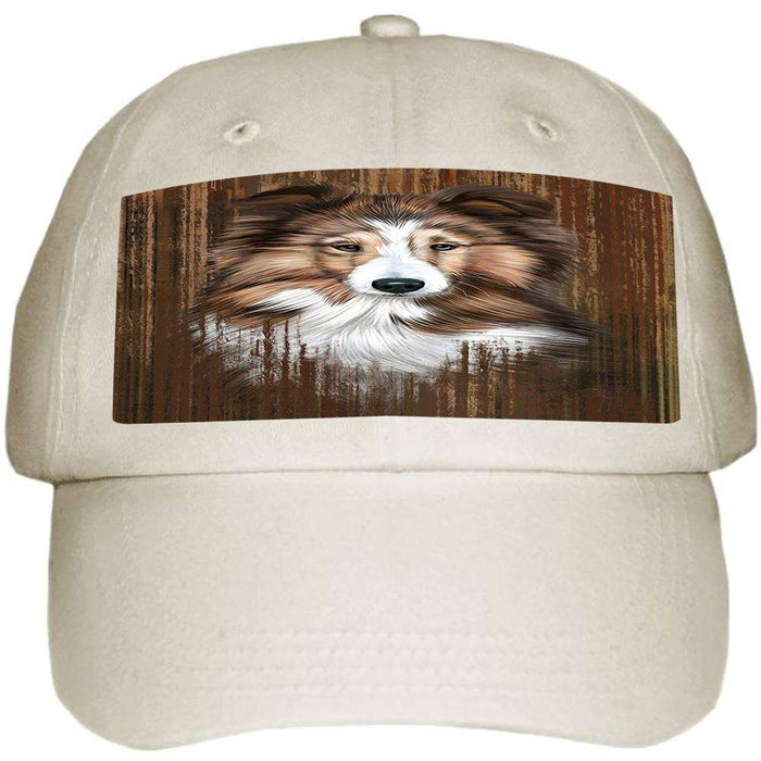 Rustic Shetland Sheepdog Ball Hat Cap HAT55197