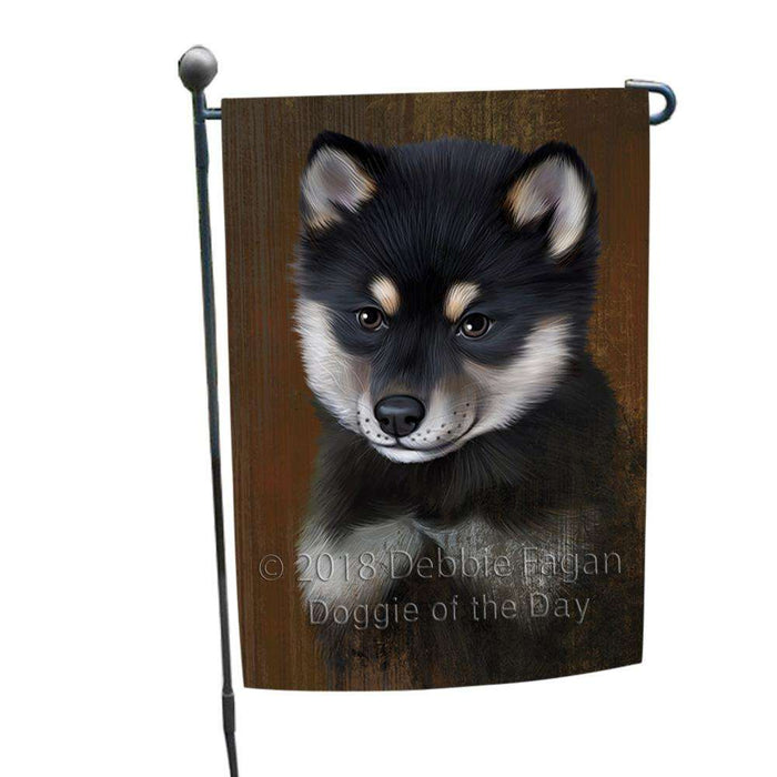 Rustic Shiba Inu Dog Garden Flag GFLG50372