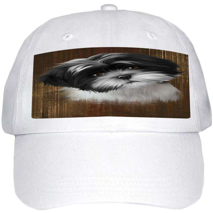 Rustic Shih Tzu Dog Ball Hat Cap HAT52473