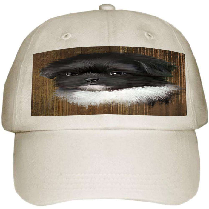 Rustic Shih Tzu Dog Ball Hat Cap HAT52476