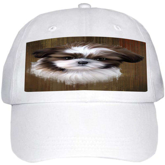 Rustic Shih Tzu Dog Ball Hat Cap HAT52479