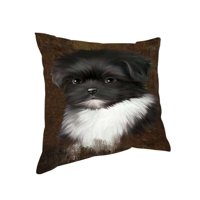 Rustic Shih Tzu Dog Pillow PIL74544