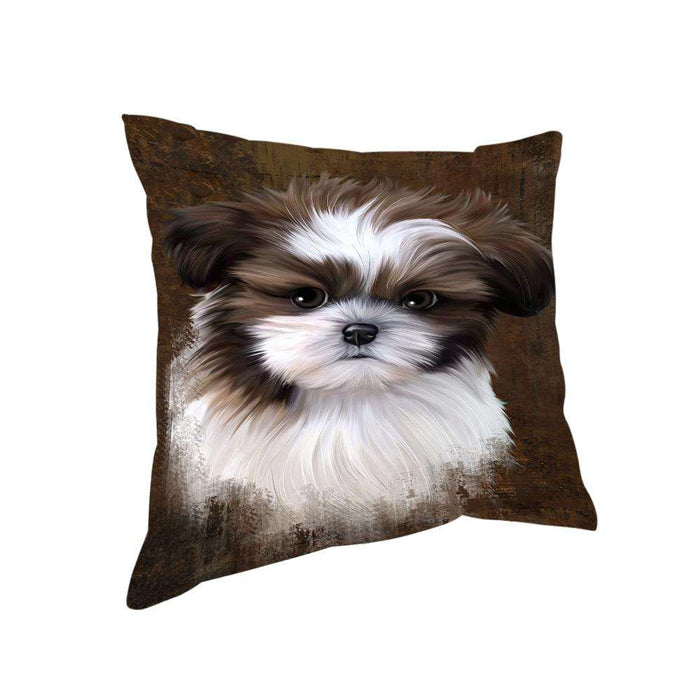 Rustic Shih Tzu Dog Pillow PIL74548