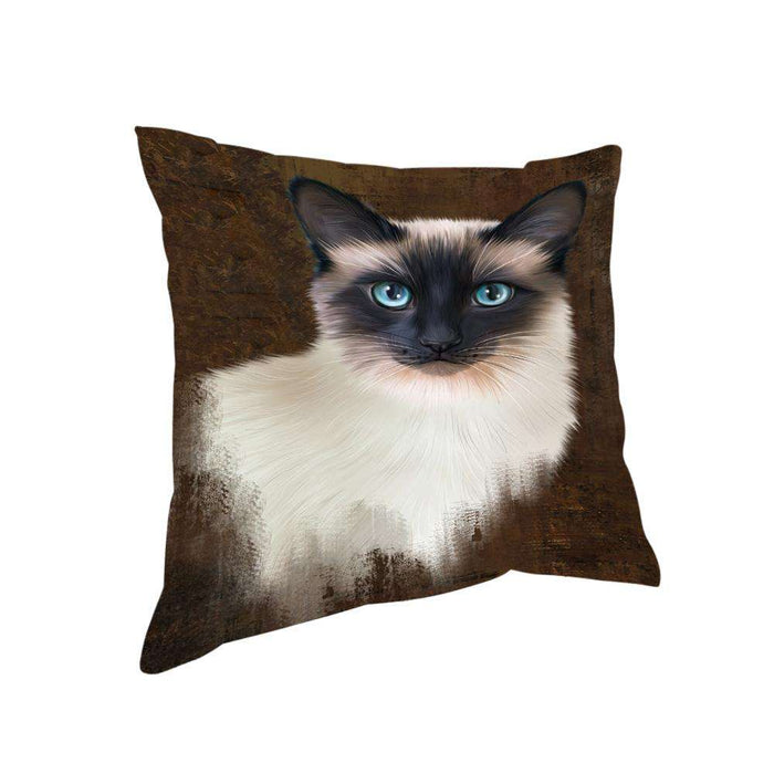 Rustic Siamese Cat Pillow PIL74552
