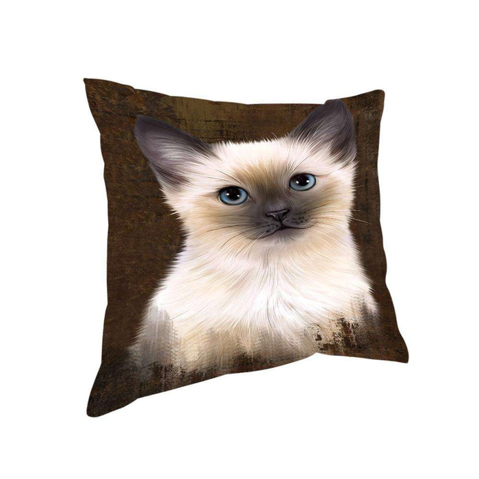 Rustic Siamese Cat Pillow PIL74556