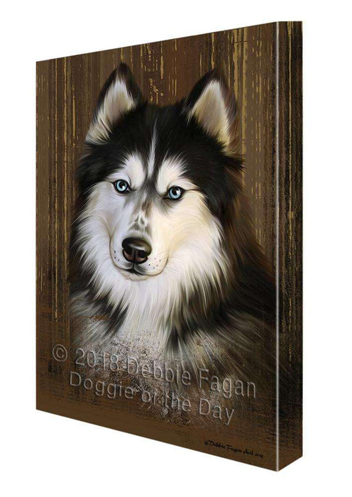 Rustic Siberian Husky Dog Canvas Print Wall Art Décor CVS70685