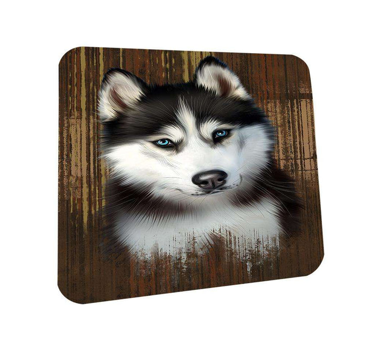 Rustic Siberian Husky Dog Coasters Set of 4 CST50551