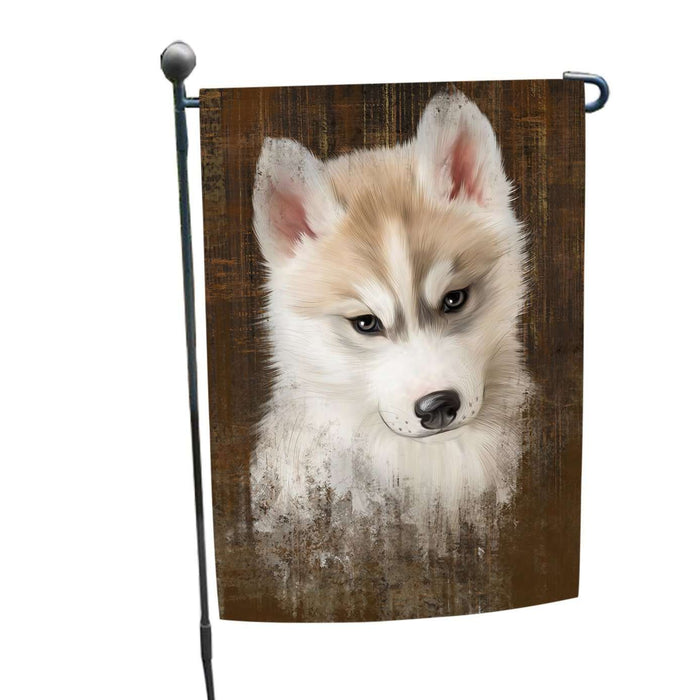 Rustic Siberian Husky Dog Garden Flag GFLG48159