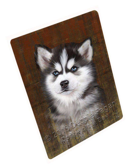 Rustic Siberian Husky Dog Tempered Cutting Board C48804